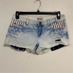 YMI American Stars & Stripes Cut off Shorts Size Juniors 9